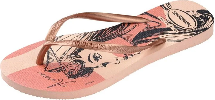 Havaianas Women's Slim Princess Slip On Sandals - Ballet Rose, Golden Blush, Rosa - Image 3