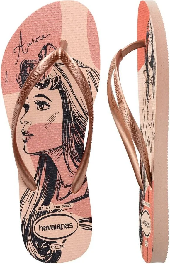 Havaianas Women's Slim Princess Slip On Sandals - Ballet Rose, Golden Blush, Rosa - Image 4