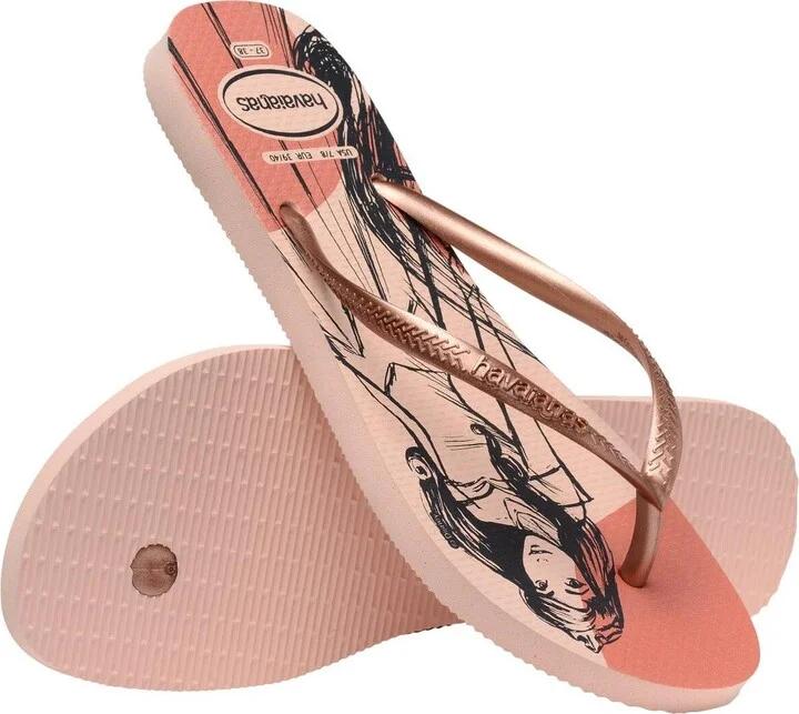 Havaianas Women's Slim Princess Slip On Sandals - Ballet Rose, Golden Blush, Rosa - Image 5