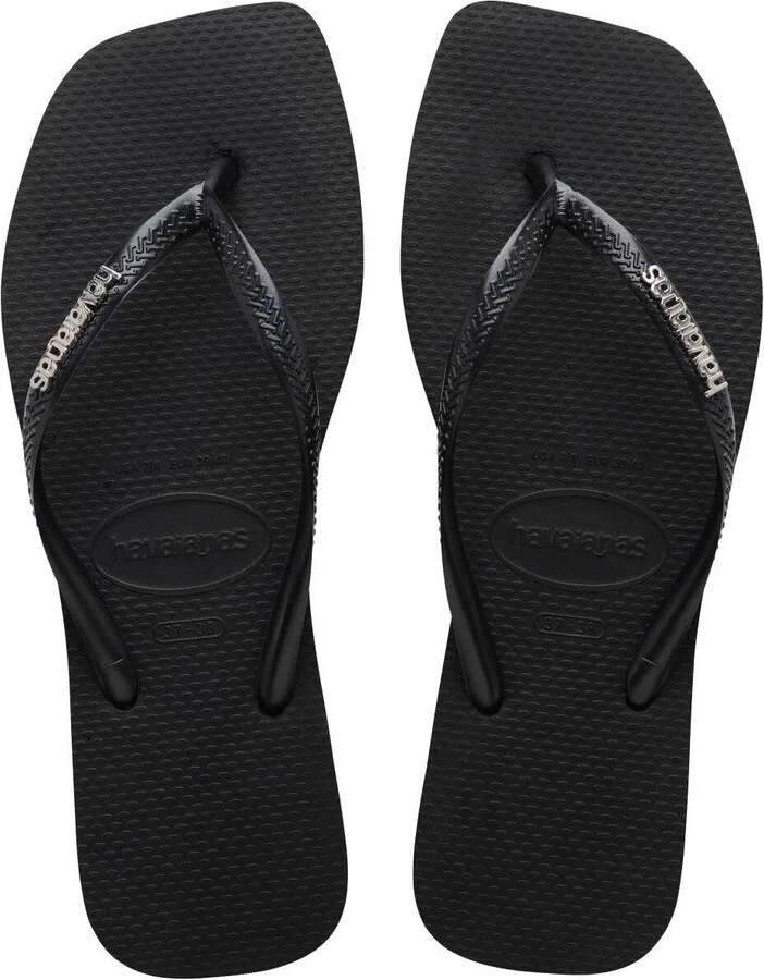 Havaianas Women's Slim Square Logo Metallic Sandals - Image 8