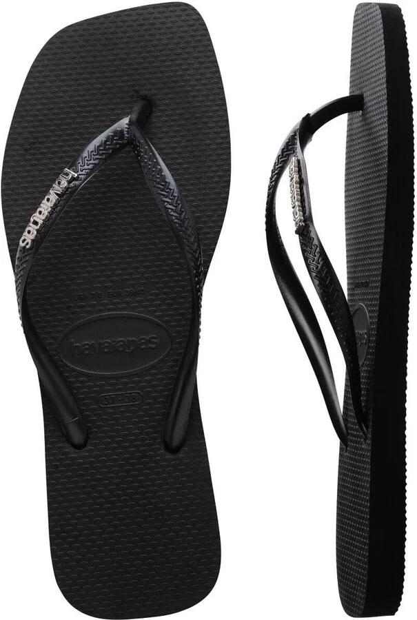 Havaianas Women's Slim Square Logo Metallic Sandals - Image 9