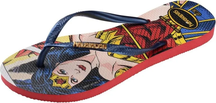Havaianas Women's Slim Wonder Woman Slip On Sandals - Red, Navy - Image 3