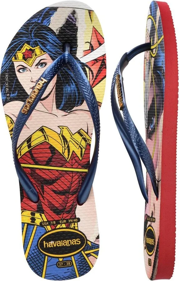 Havaianas Women's Slim Wonder Woman Slip On Sandals - Red, Navy - Image 4