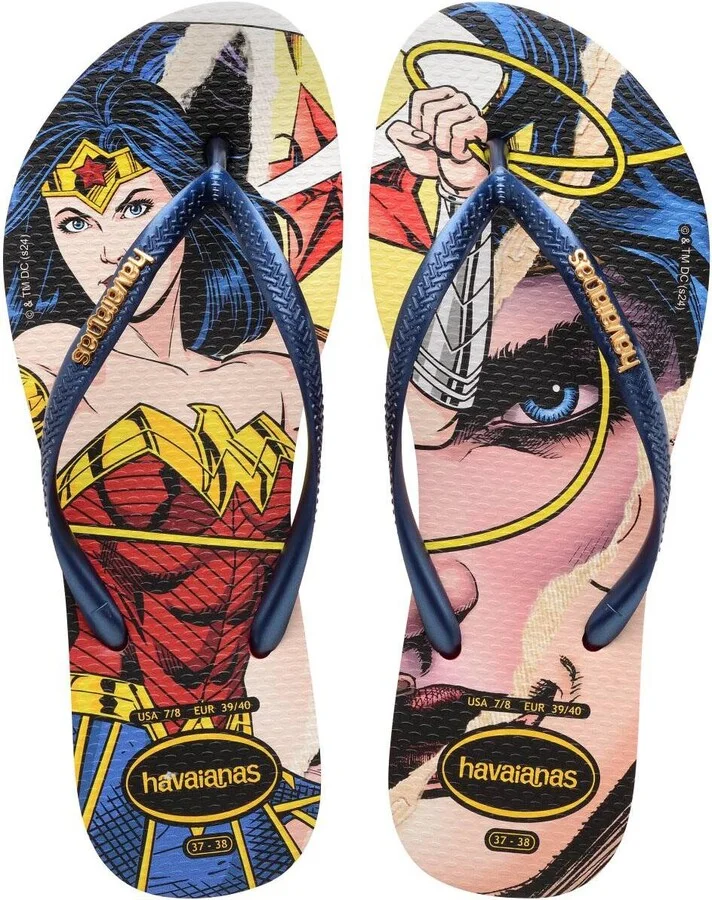 Havaianas Women's Slim Wonder Woman Slip On Sandals - Red, Navy - Image 6