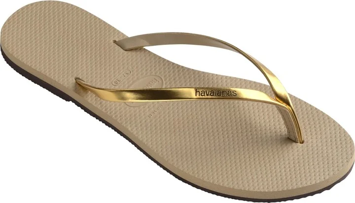 Havaianas Women's You Metallic Flip Flop Sandals - Rose Gold, Rubber - Image 8