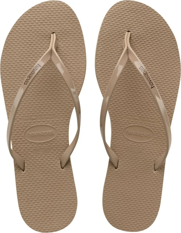Havaianas Women's You Metallic Flip Flop Sandals - Rose Gold, Rubber