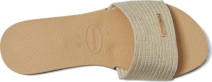 Havaianas You Malta Metallic Flip Flop Sandal Women's Shoes Golden : EU 39-40 (US Men's 7-8 - Women's 9-10) M, Textile - Image 2
