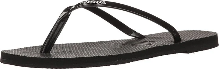 Havaianas You Metallic Flip Flop Sandal Women's Sandals Black : EU 35-36 (US Men's 4-5 - Women's 5-6) M, Synthetic - Image 2