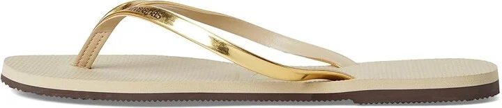 Havaianas You Metallic Flip Flop Sandal Women's Sandals Golden Sand Metallic : EU 35-36 (US Men's 4-5 - Women's 5-6) M, Synthetic - Image 6