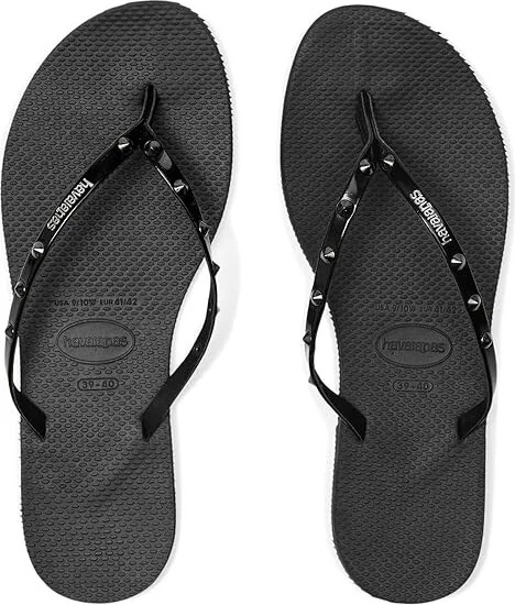 Havaianas You Spike Sandals Women's Sandals Black : EU 41-42 (US Men's 9-10 - Women's 11-12) M, Rubber