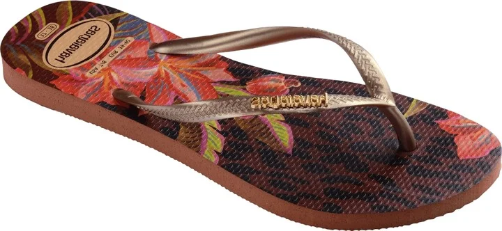 Havainans Women's Slim Animal Floral Fusion Round Toe Sandals