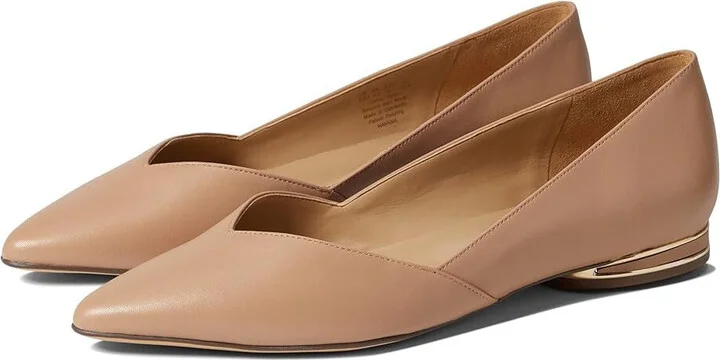 Havana Ballet Flats Women's US 9.5 Cream Leather Pointed Toe ZOGG174