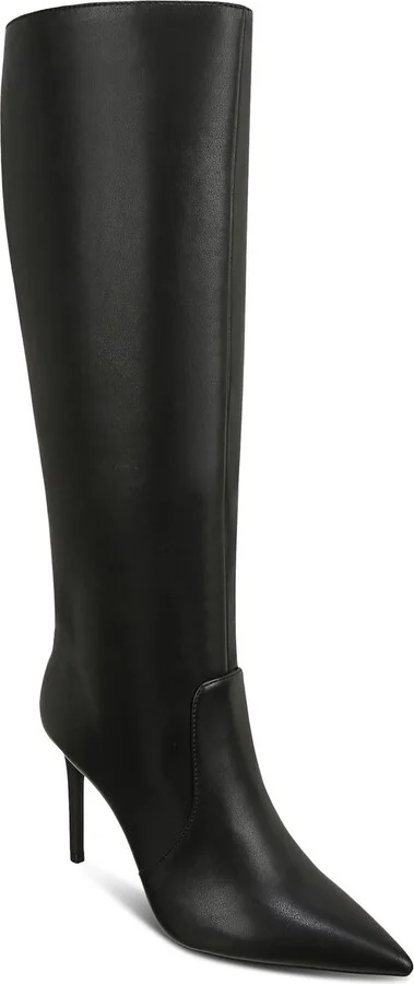 Havanna Womens Wide Calf Faux Leather Knee-High Boots