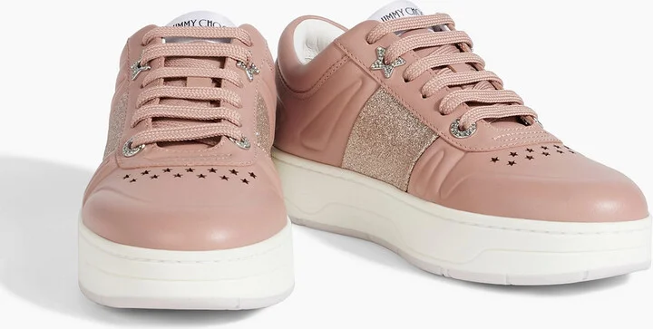Hawaii perforated glittered leather sneakers - Image 2