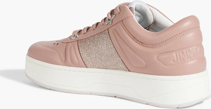 Hawaii perforated glittered leather sneakers - Image 3