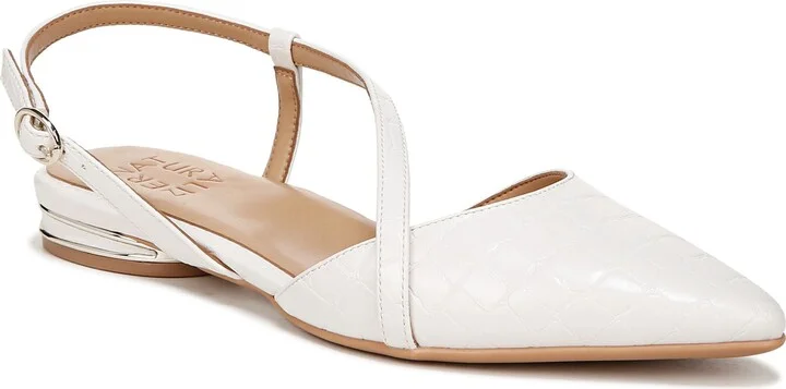 Warm White Faux Croco Leather