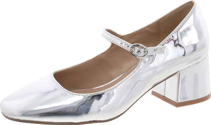 Hawke Womens Patent Slip On Mary Jane Heels