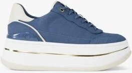 Hayes Crocodile Embossed Suede Platform Sneaker - Image 4