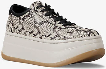 Hayes Snake Embossed Leather Platform Sneaker