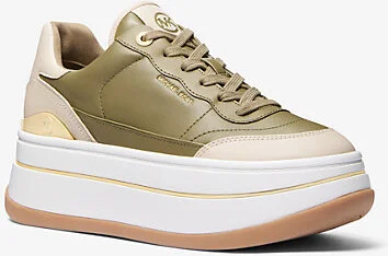 Hayes Two-Tone Leather Platform Sneaker