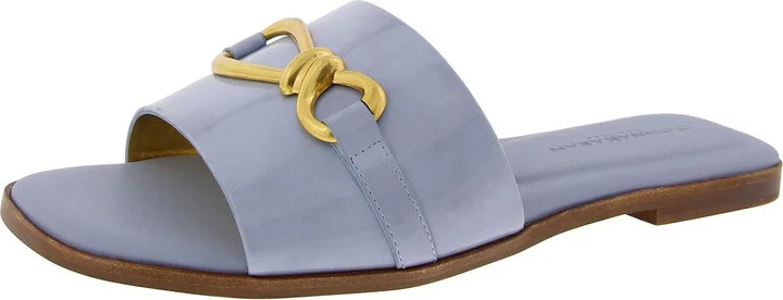 Haylen Womens Embellished Open Toe Slide Sandals