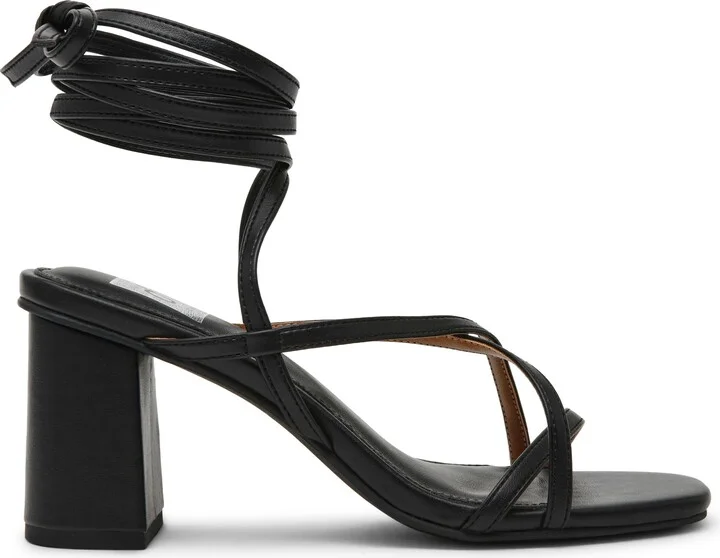 Haze Ankle Tie Black Heel Sandal - Image 2