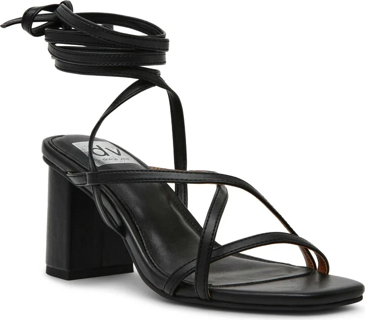 Haze Ankle Tie Black Heel Sandal