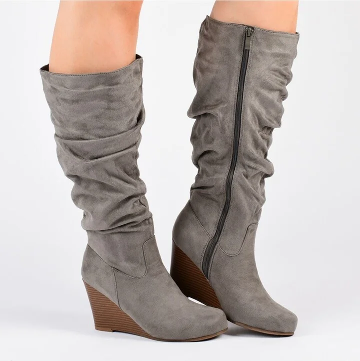 Haze Wide Calf Wedge Boot - Image 5