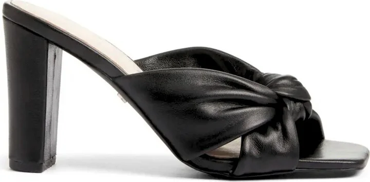 Hazel Dress Sandal in Black Leather