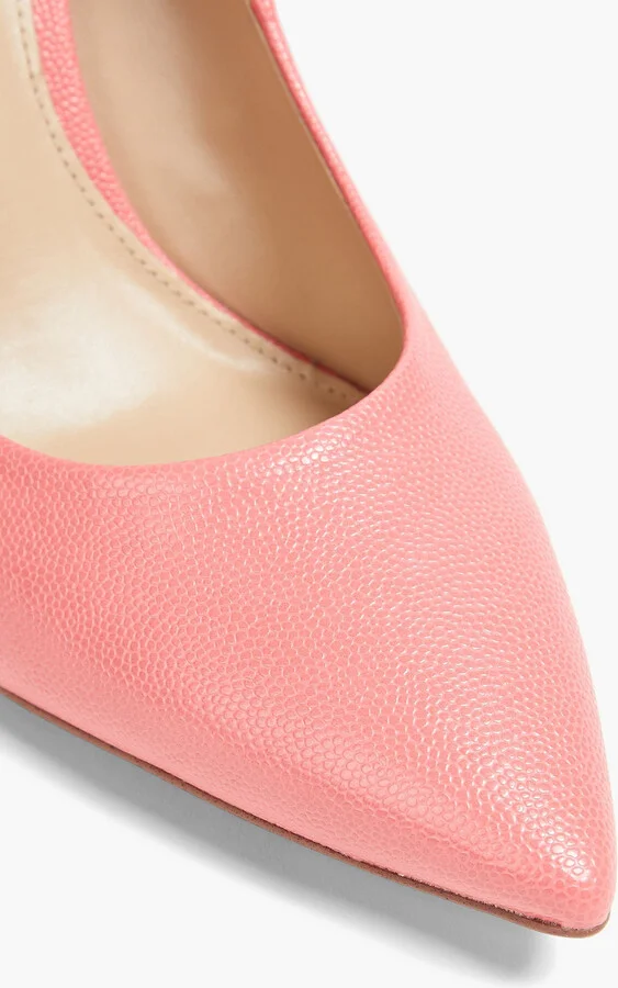 Hazel faux pebbled leather pumps - Image 4