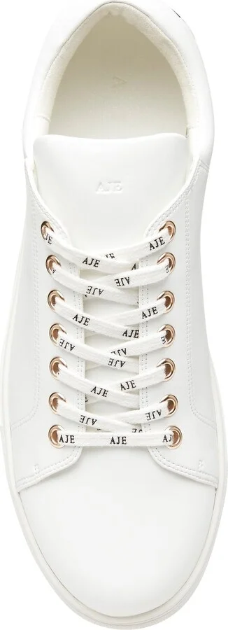 Hazel Oversized Logo Trainer In Colour White Size 36 - Image 3