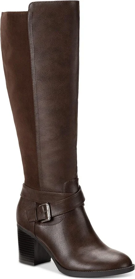 Hazell Womens Tall Block Heel Knee-High Boots