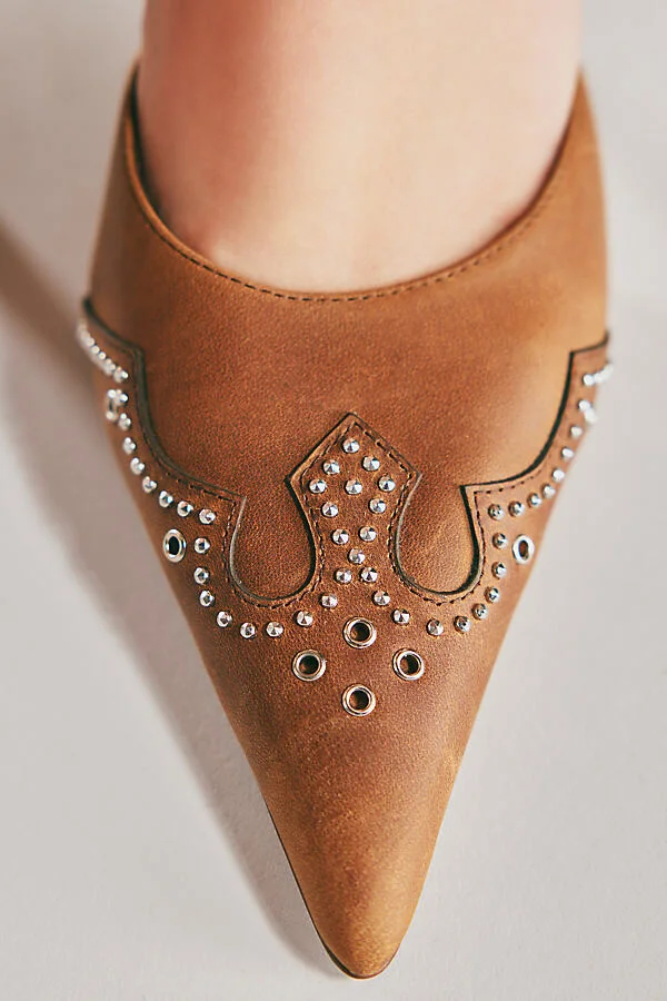Head-West Pointed-Toe Heeled Mules - Image 2