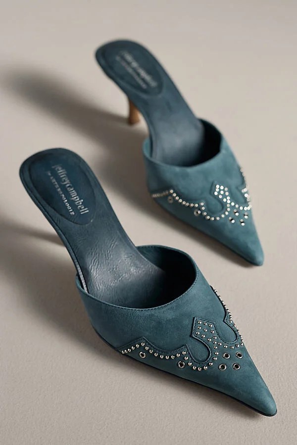 Head-West Pointed-Toe Heeled Mules - Image 2