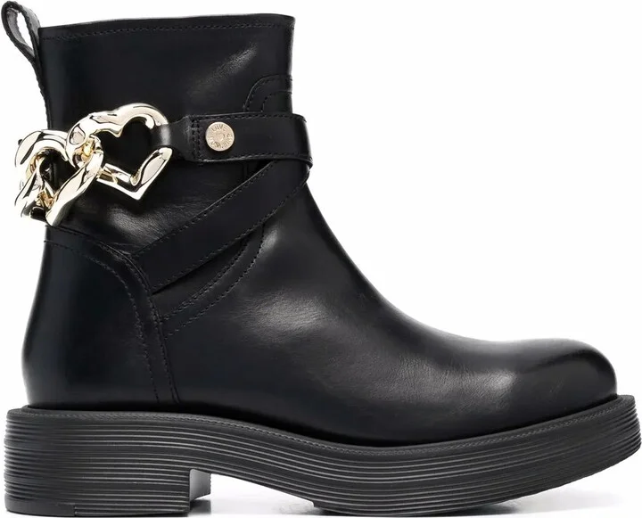 Heart-Charm Ankle Boots
