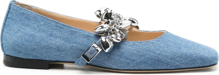 Heart-Charm Ballet Flats