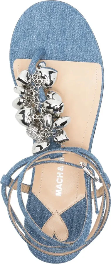 Heart-Charm Flat Sandals - Image 4
