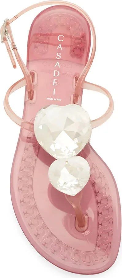 Heart Crystal-Embellished Sandals - Image 4