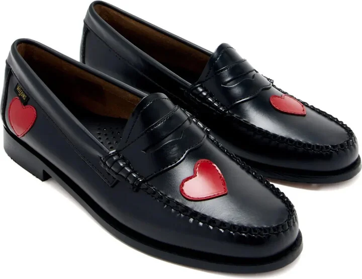 Heart-Embellishment Loafers