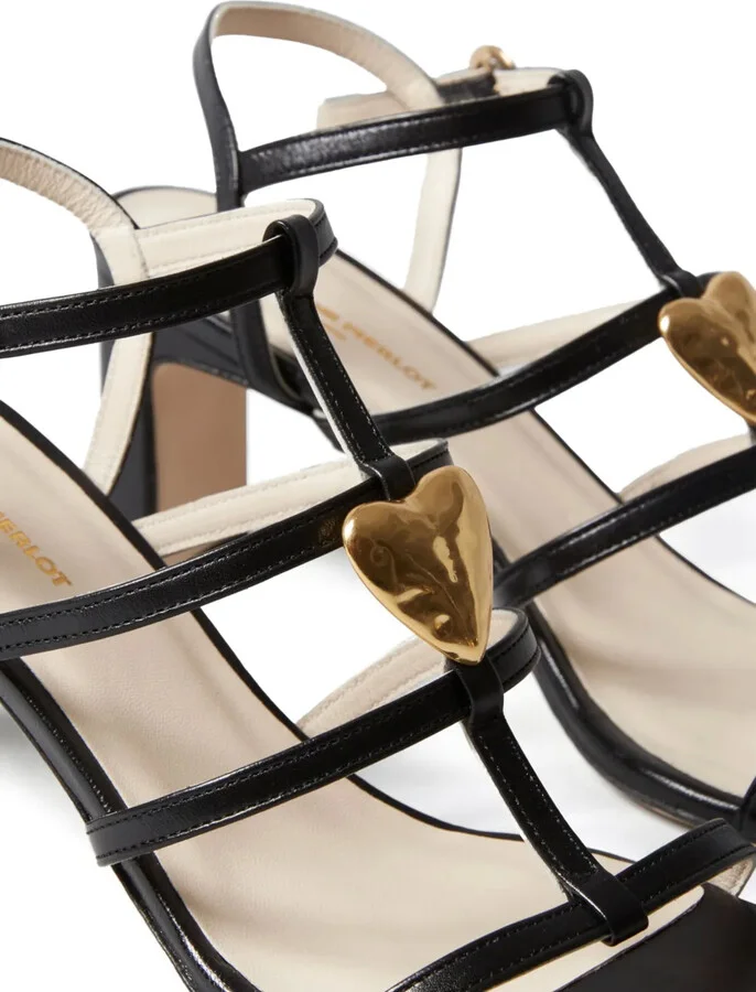 Heart-Heel Leather Sandals - Image 5
