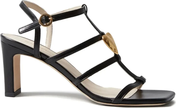 Heart-Heel Leather Sandals
