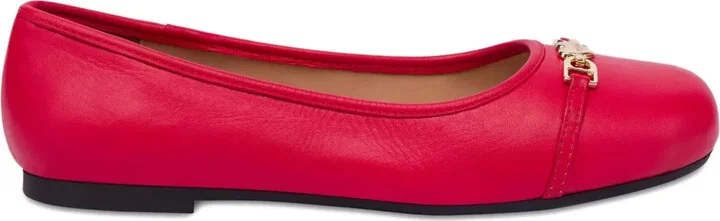 Heart-Plaque Ballerina Shoes