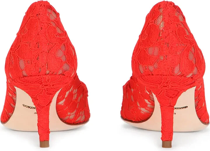 Heart plaque lace pumps - Image 3