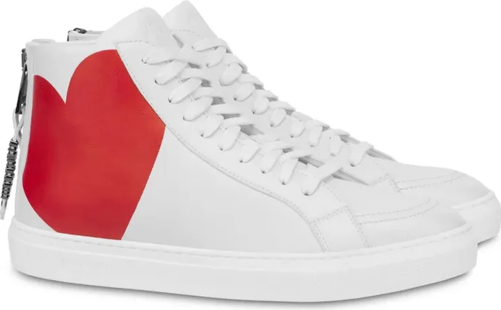 Heart-Print Hi-Top Sneakers - Image 2