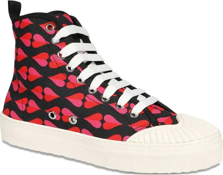 Heart-Print High-Top Sneakers - Image 2