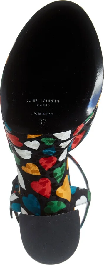 Heart Print Jacquard Platform Sandal - Image 6