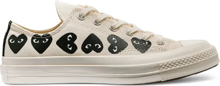Heart-Print Low-Top Sneakers