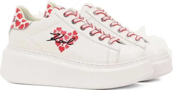 Heart-Print Platform Sneakers - Image 2
