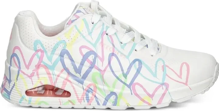 Heart-Print Sneakers