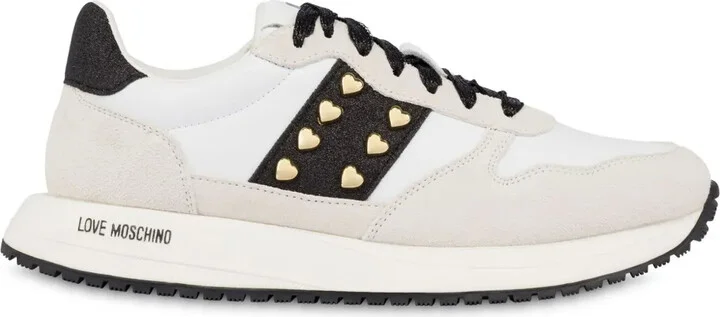 Heart Stud-Embellished Sneakers